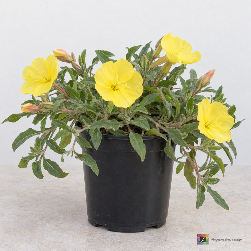 AI-generated image: Oenothera missouriensis