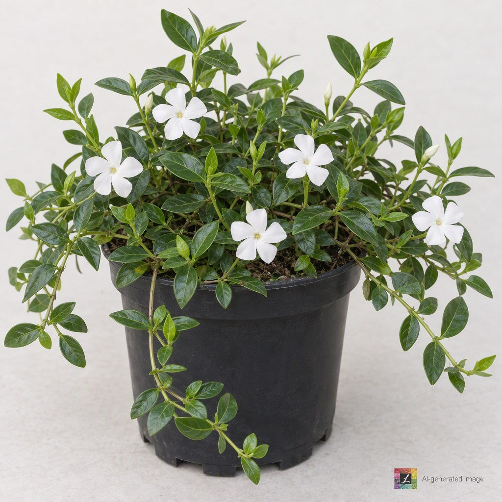 AI-generated image: Vinca minor 'Alba'